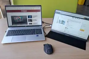I caved and bought an $80 portable monitor. Now I love working remotely