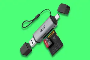 Acer's $10 card reader works with USB-A and USB-C laptops