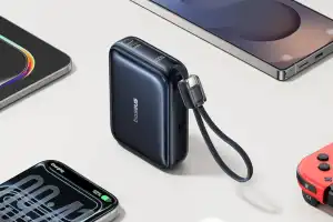 Tiny 20K Baseus power bank with built-in USB-C cable is now $38