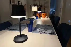 These Philips Hue lamps solved our apartment dining dilemma